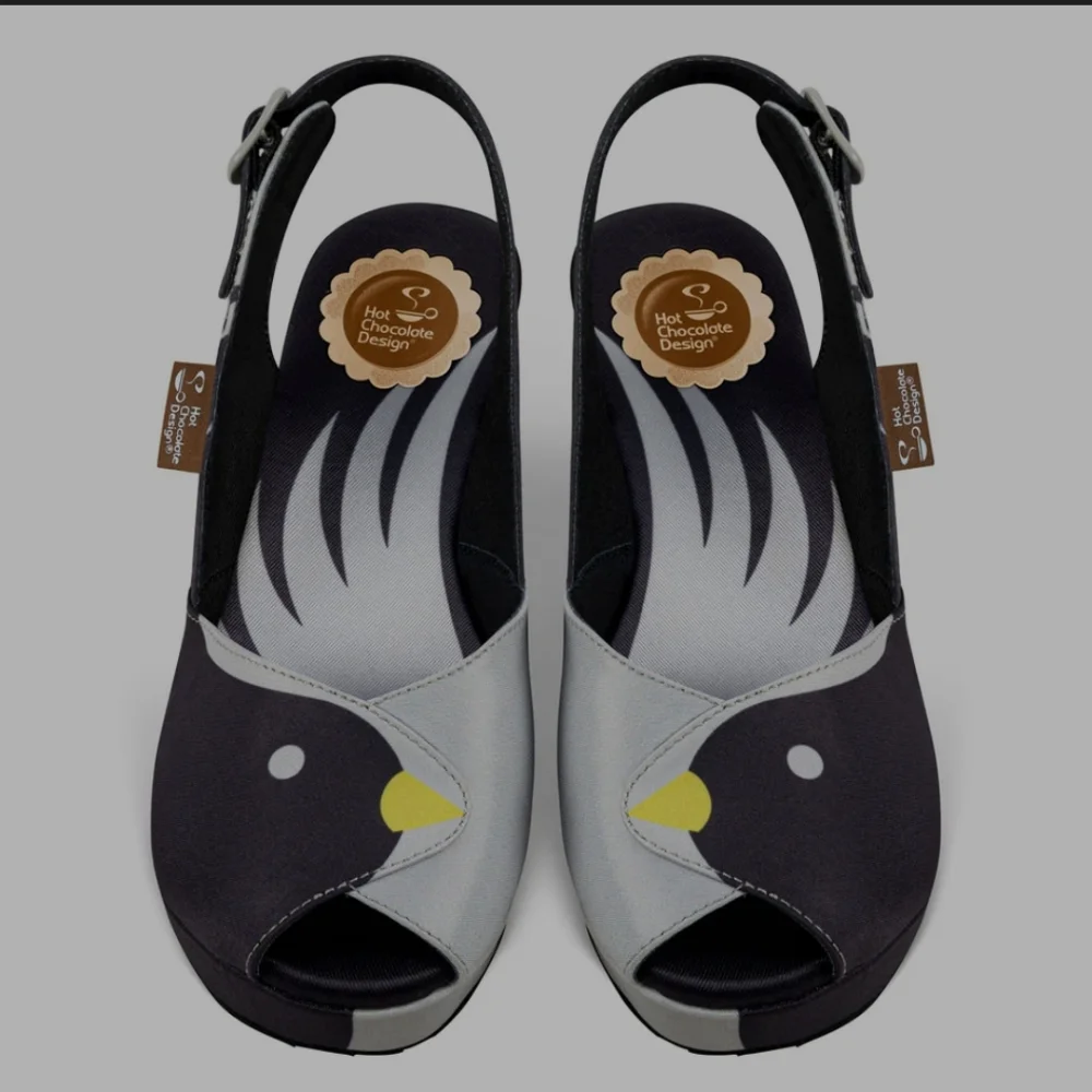 Hot Chocolate Design Black Birds Sandal - Picture 3 of 16